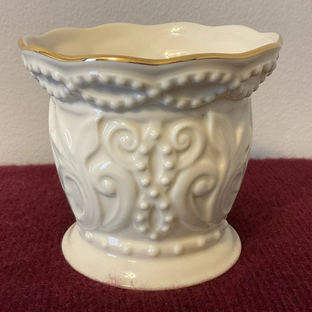 Vintage Classic Lenox Beaded Tealight Votive Set - Set of Three